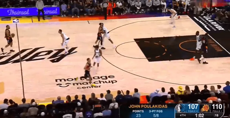 世界杯体育场-谁的部将？普拉基达斯晃开空间三分命中，三分8中5砍下23分